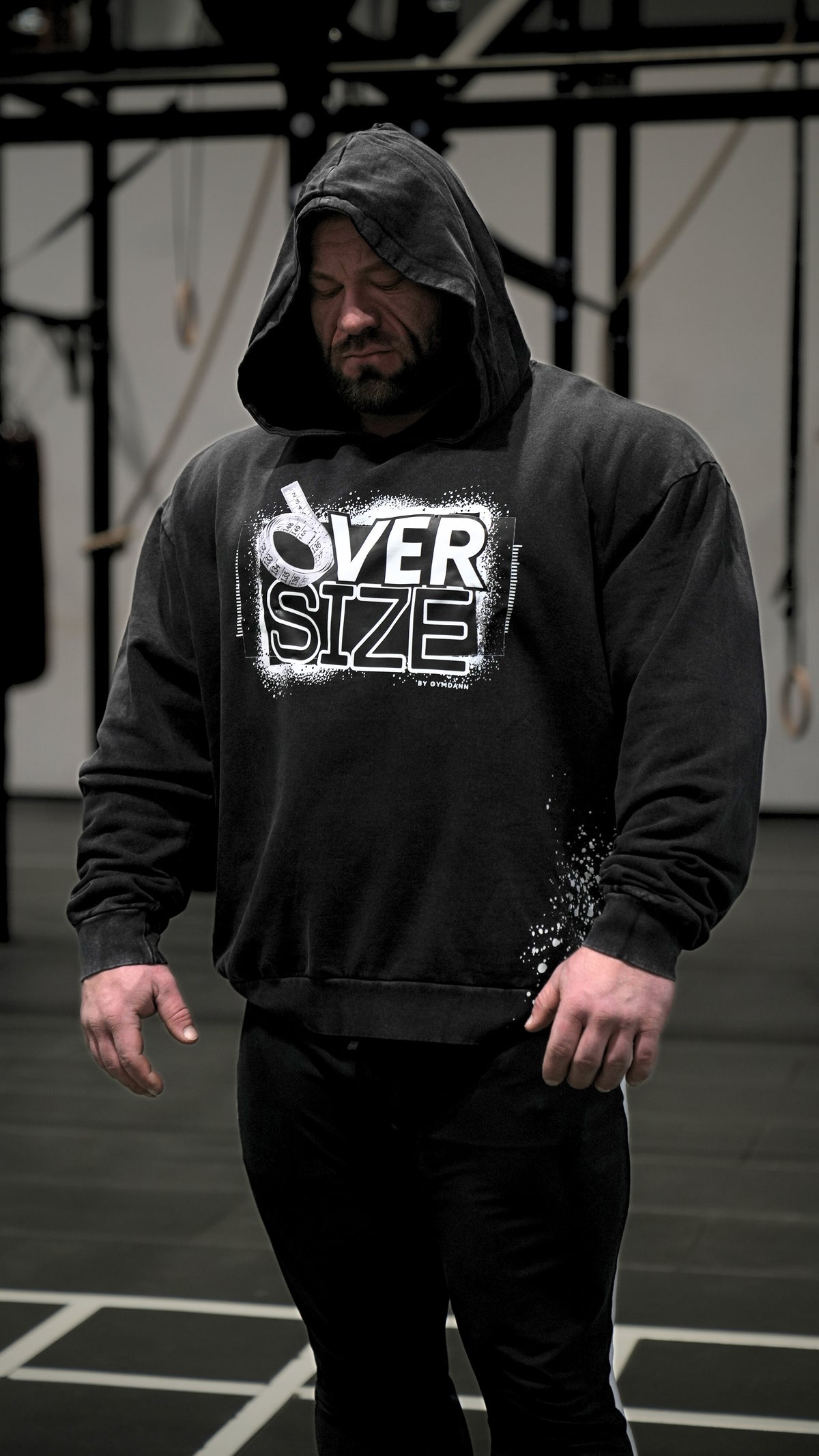 OVERSIZE Hoodie Washed Black