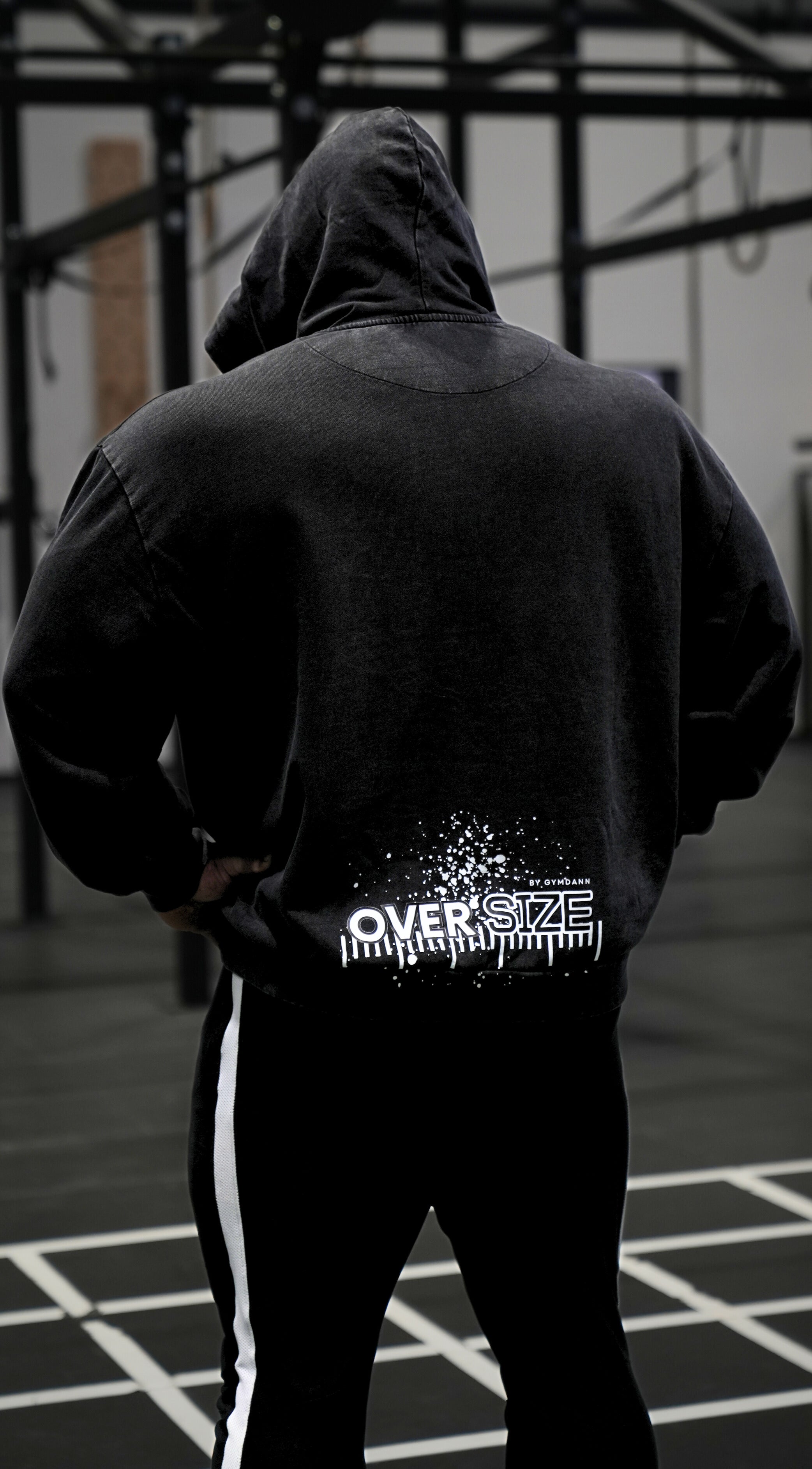 OVERSIZE Hoodie Washed Black