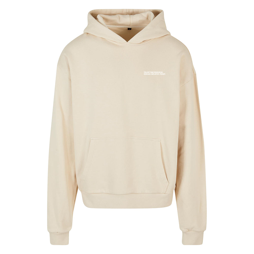 DBF Trust The Process Heavy Oversize Hoodie Beige