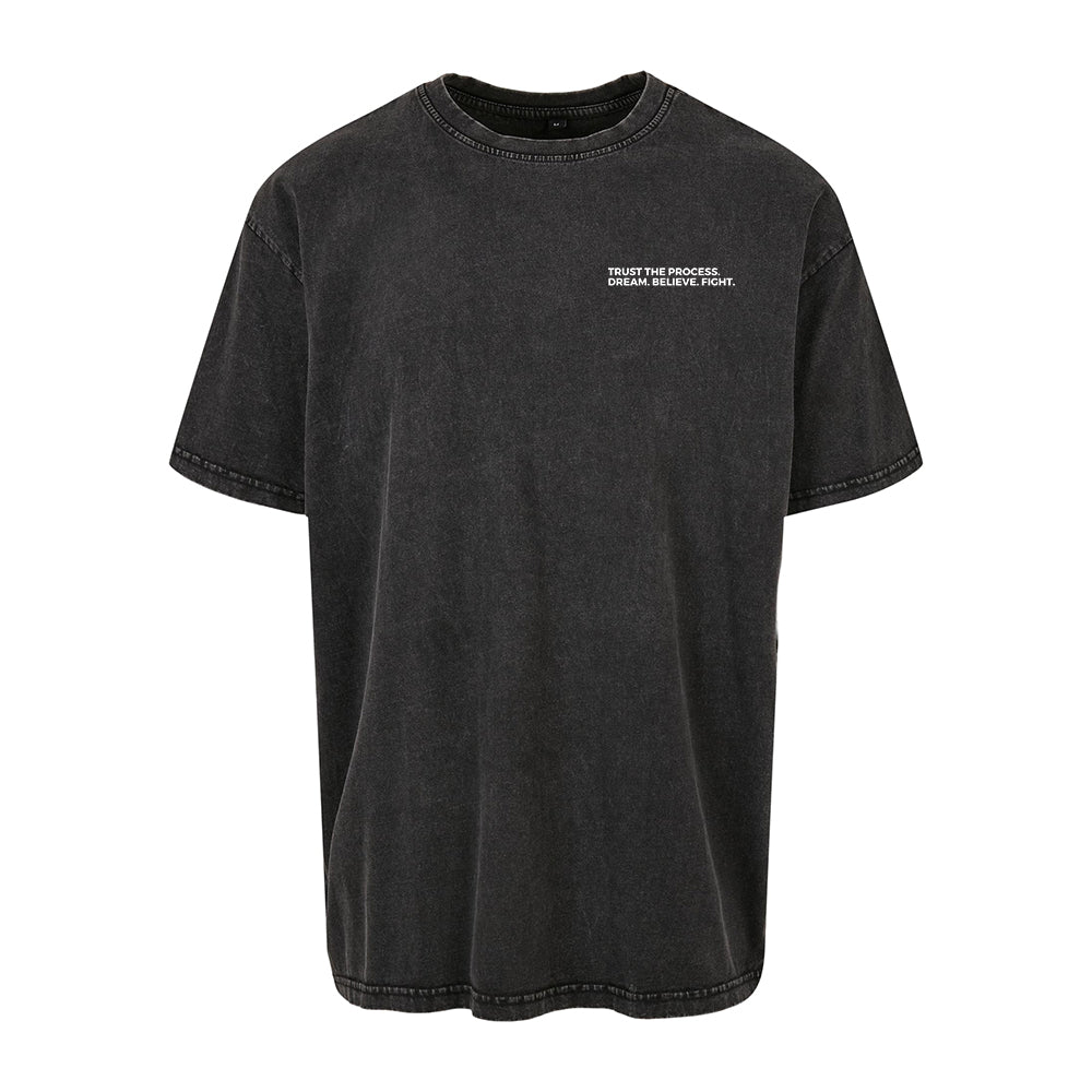 DBF Trust The Process Washed Oversize Shirt Black