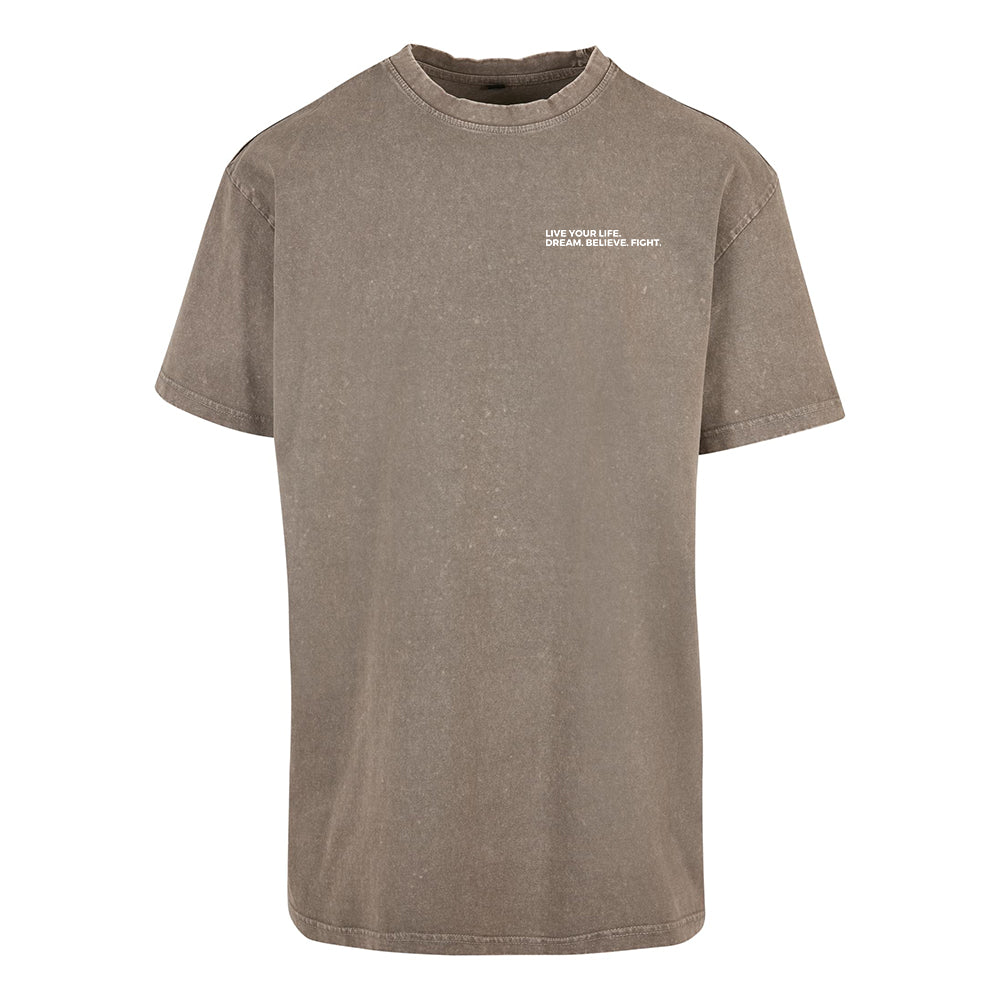 DBF Freedom Washed Oversize Shirt Khaki