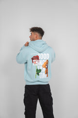DBF Trust The Process Heavy Oversize Hoodie Blue