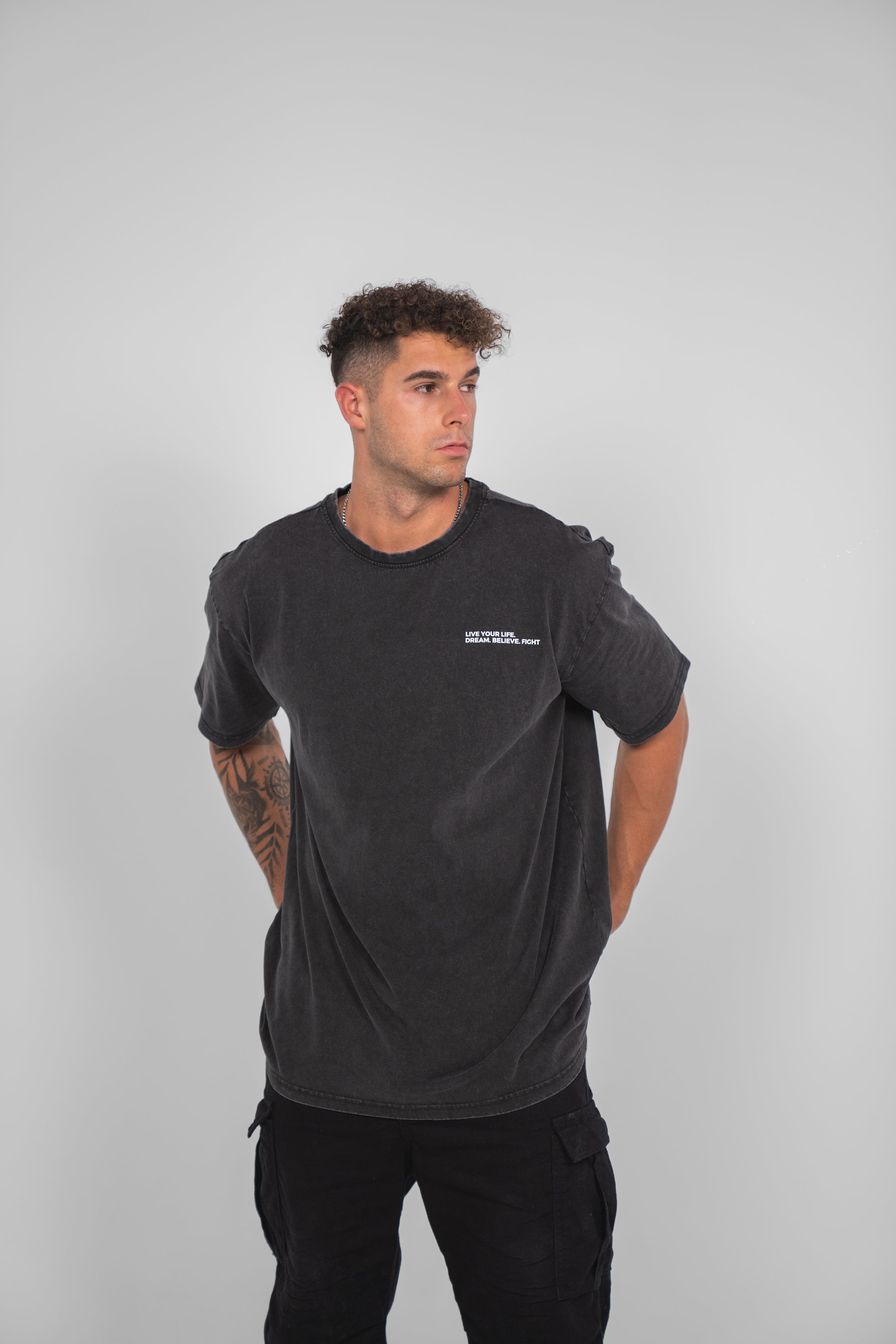 DBF Freedom Washed Oversize Shirt Black