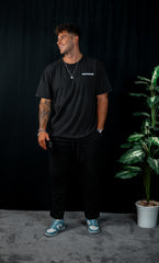 DBF Signature Washed Oversized Shirt Black