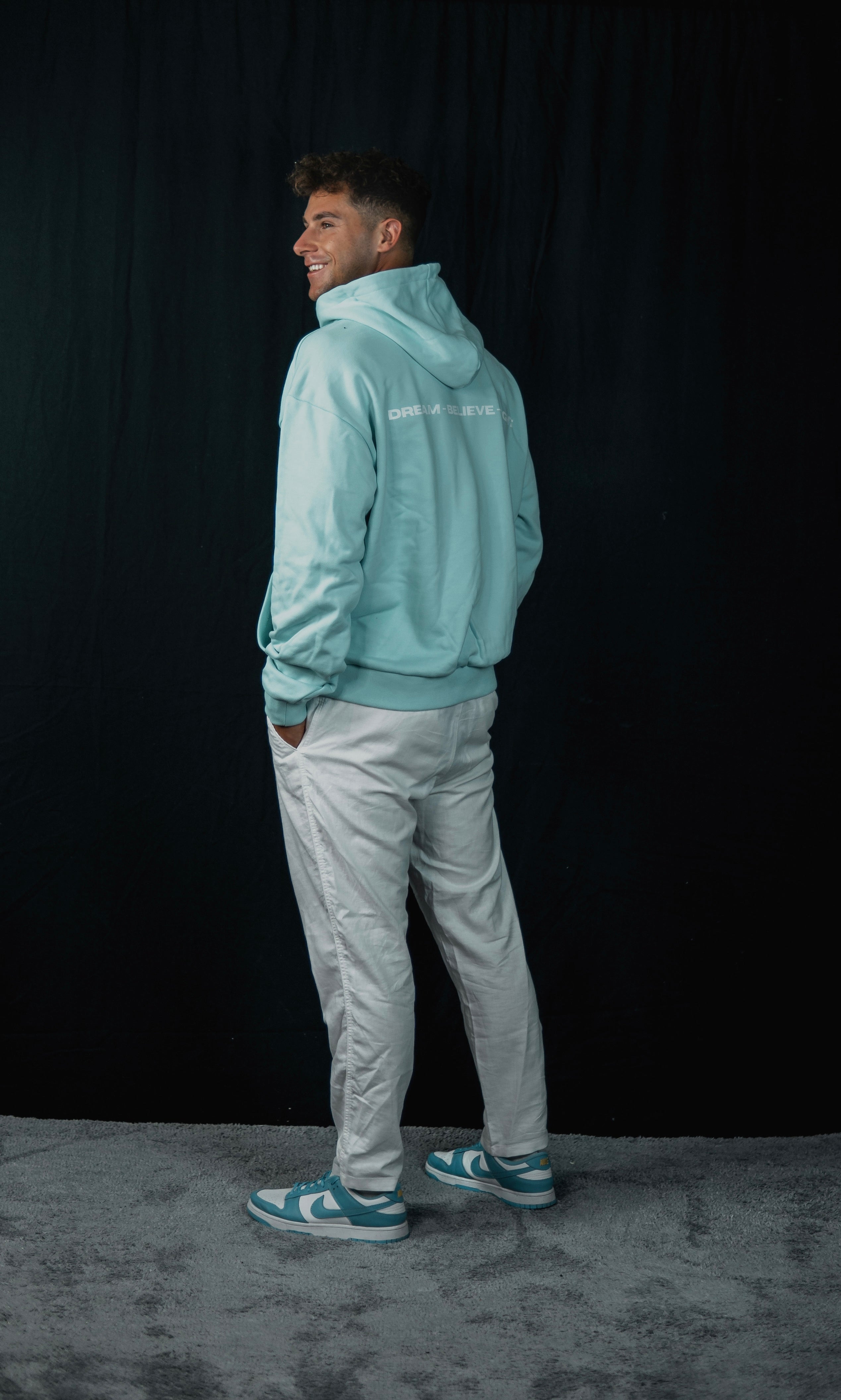 DBF Essential Heavy Oversized Hoodie Himmelblau