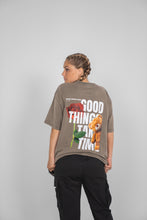 Lade das Bild in den Galerie-Viewer, DBF Trust The Process Washed Oversize Shirt Khaki
