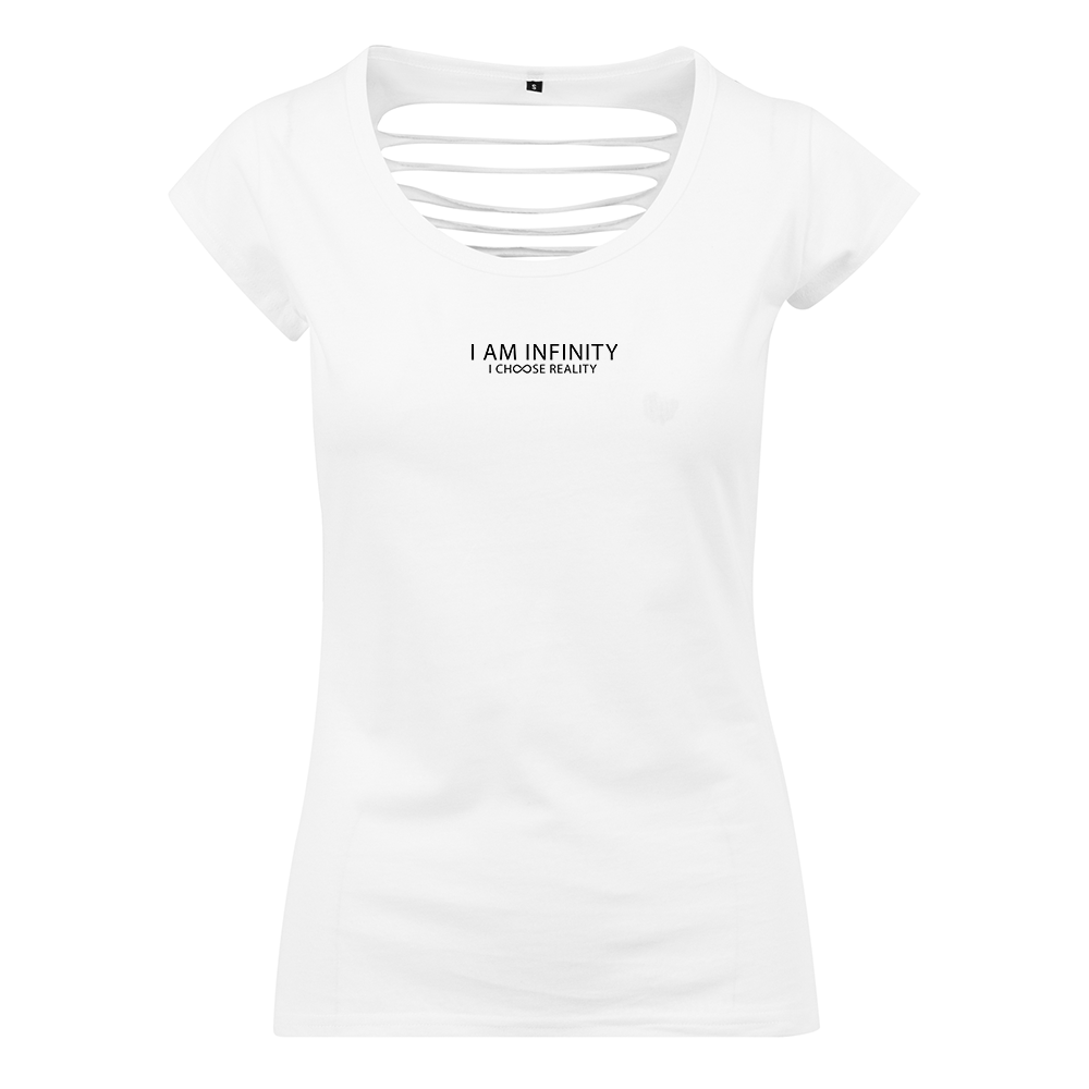 I Am Infinity Ladies Back Cut Tee