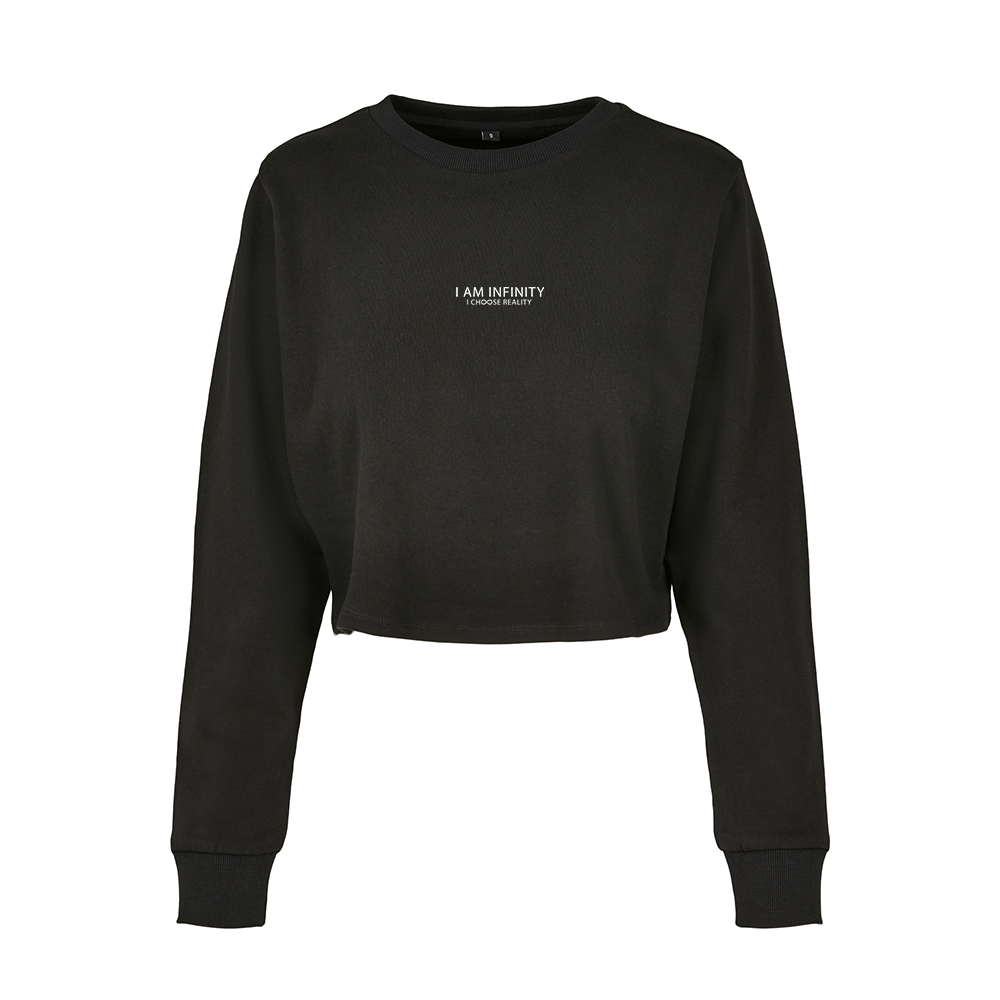 I Am Infinity Ladies Cropped Crewneck