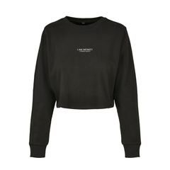 I Am Infinity Ladies Cropped Crewneck