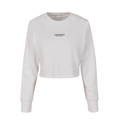 I Am Infinity Ladies Cropped Crewneck