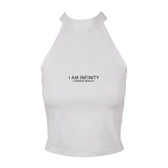 I Am Infinity Ladies Turtleneck Short Top