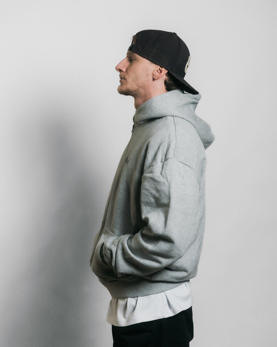 NLY Heavy Oversized Zip-Hoodie Grey