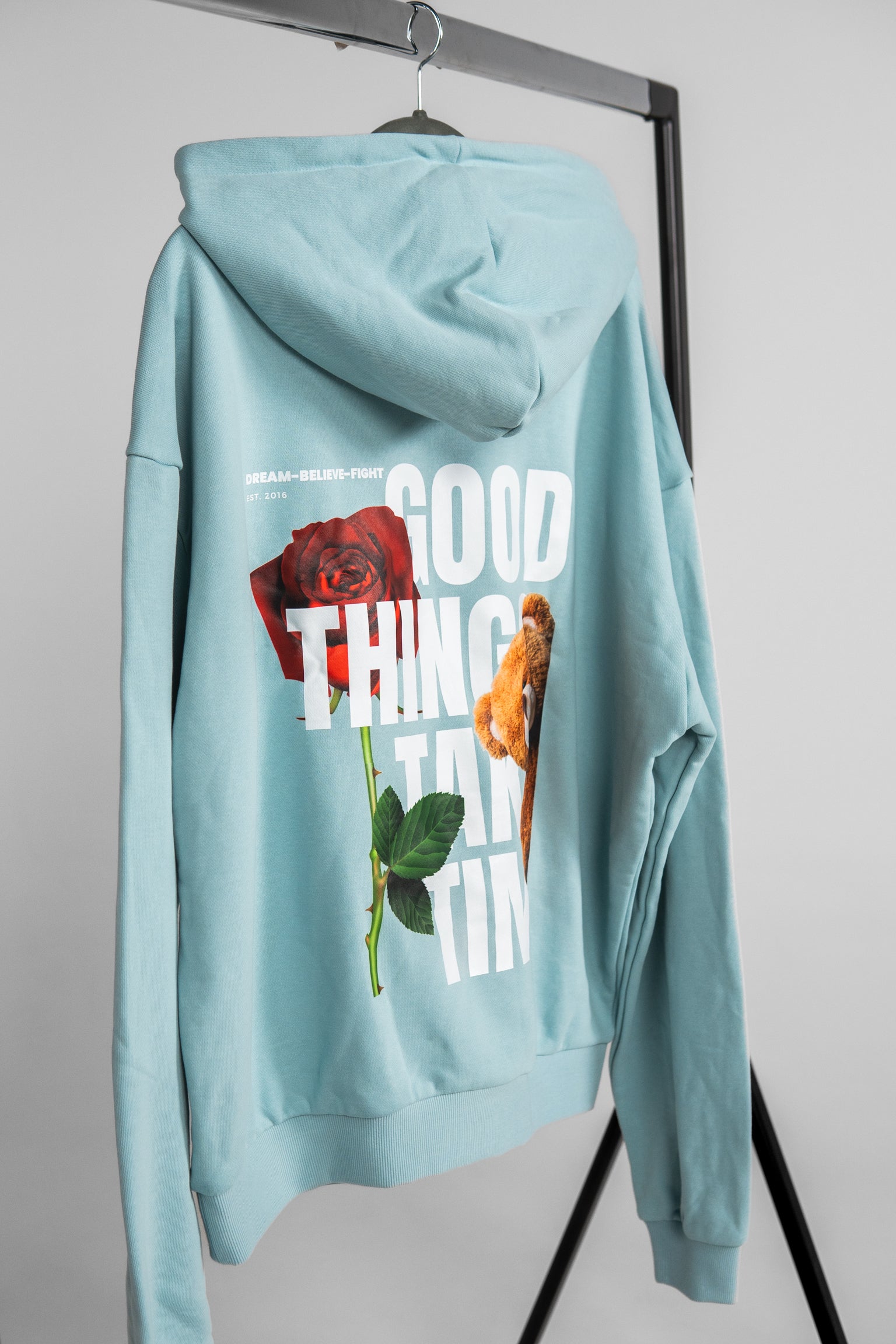 DBF Trust The Process Heavy Oversize Hoodie Blue