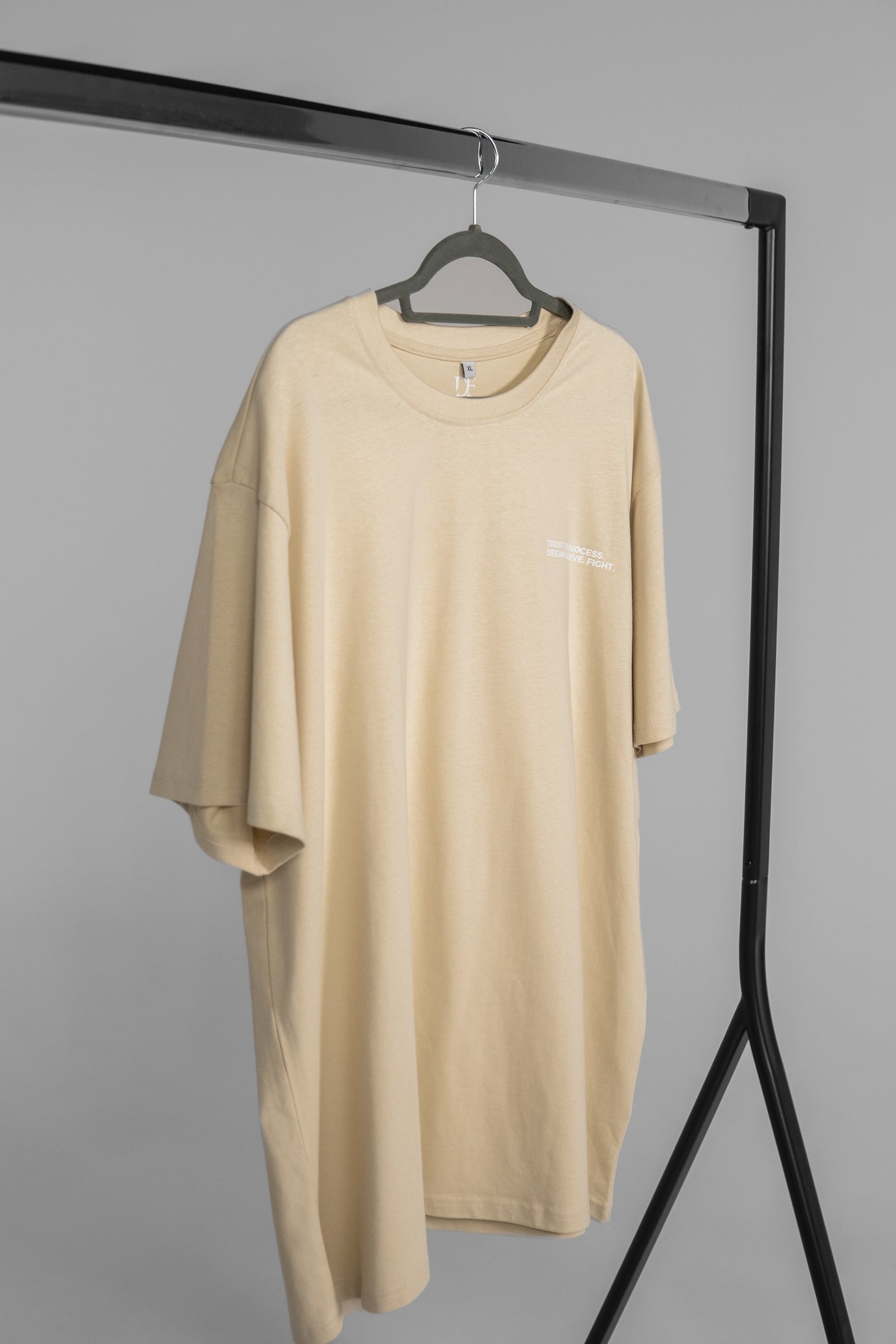 DBF Trust The Process Oversize Shirt Beige