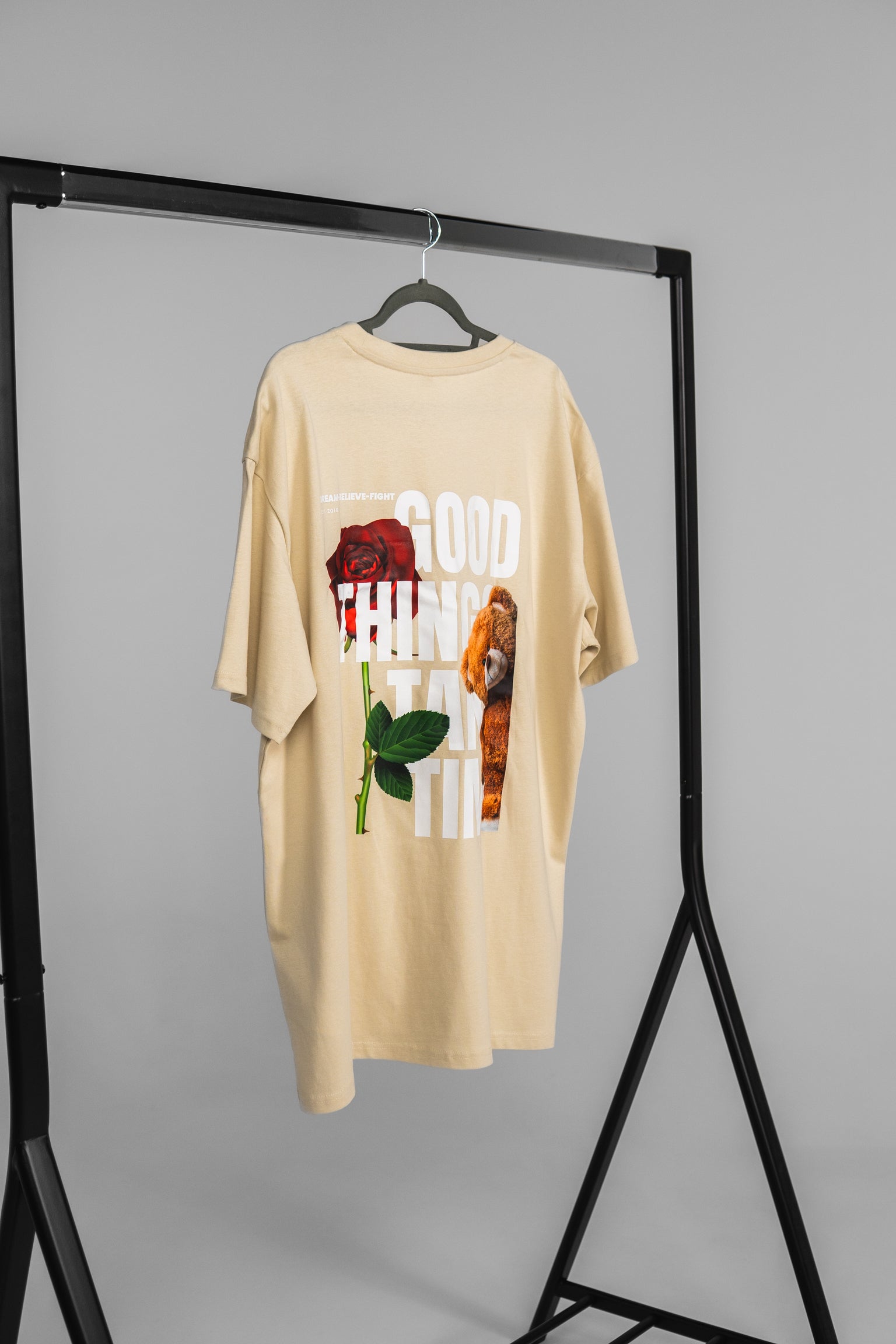 DBF Trust The Process Oversize Shirt Beige