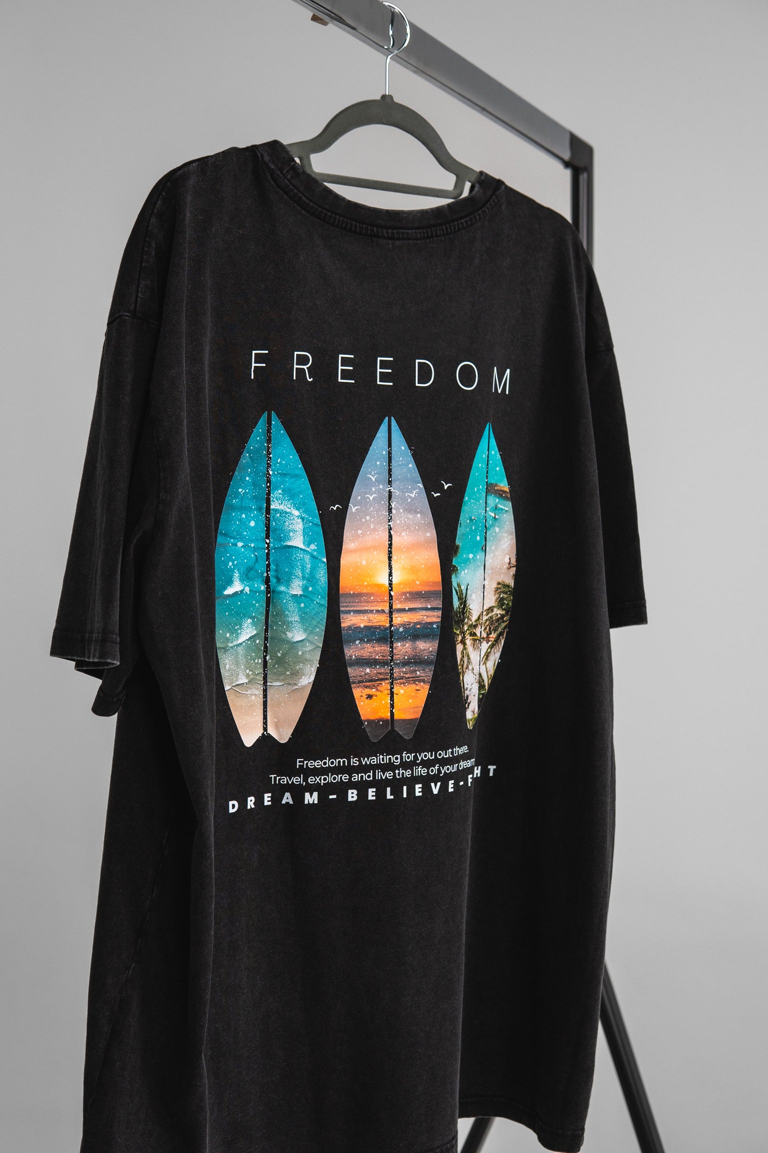 DBF Freedom Washed Oversize Shirt Black