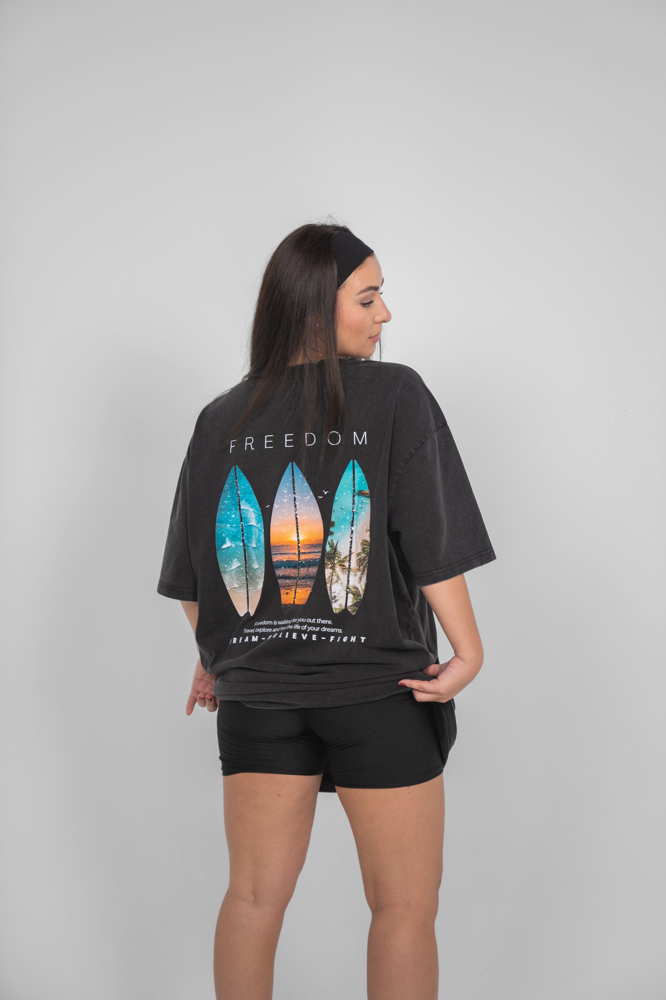 DBF Freedom Washed Oversize Shirt Black