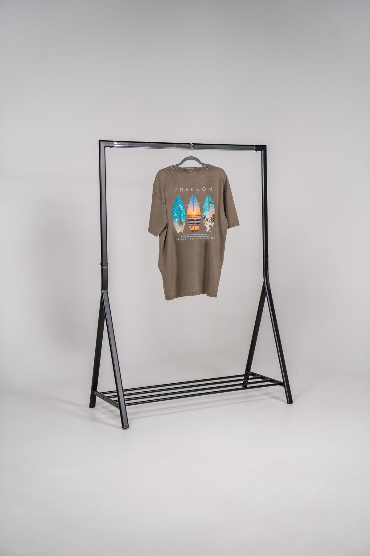 DBF Freedom Washed Oversize Shirt Khaki