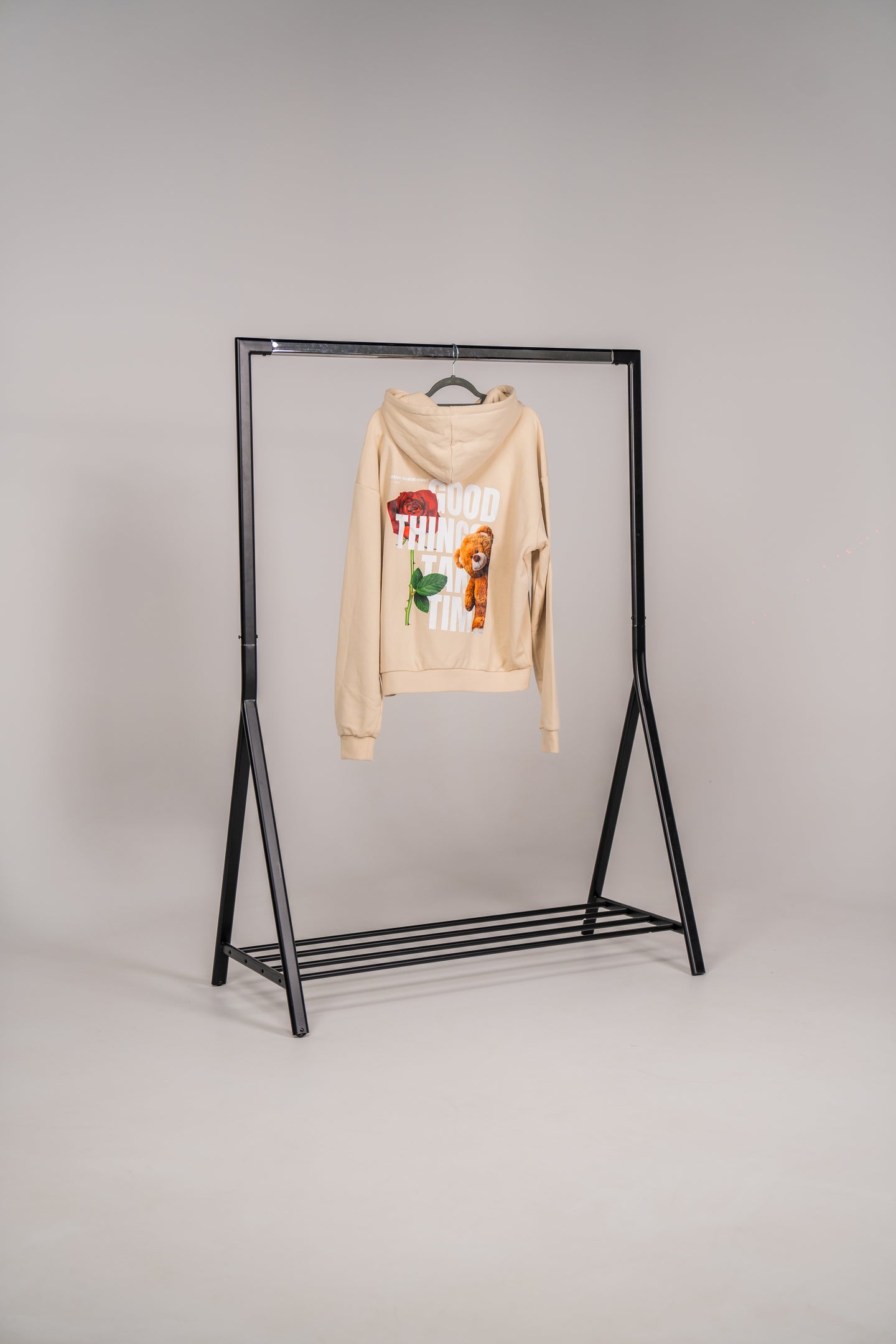 DBF Trust The Process Heavy Oversize Hoodie Beige