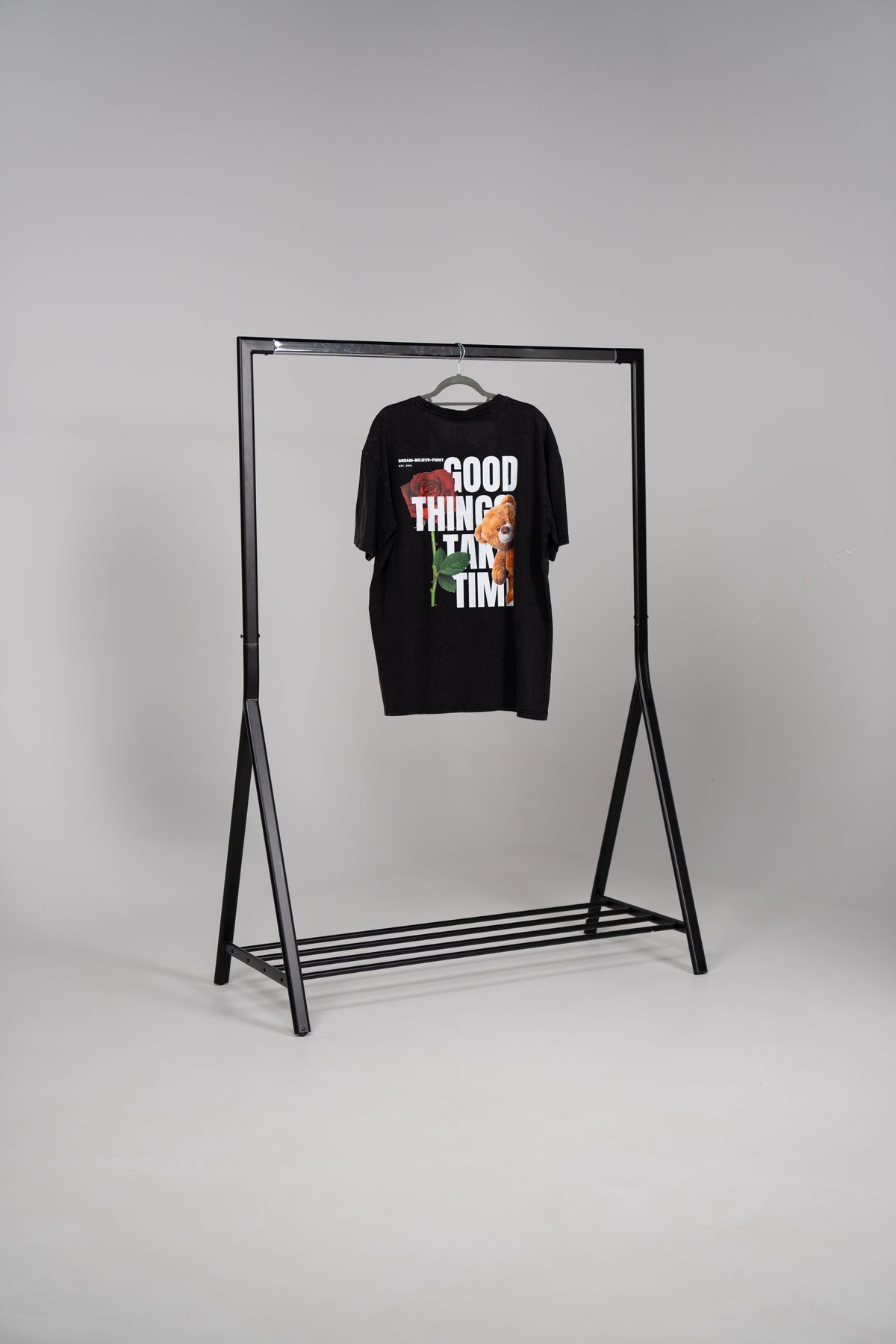 DBF Trust The Process Washed Oversize Shirt Black
