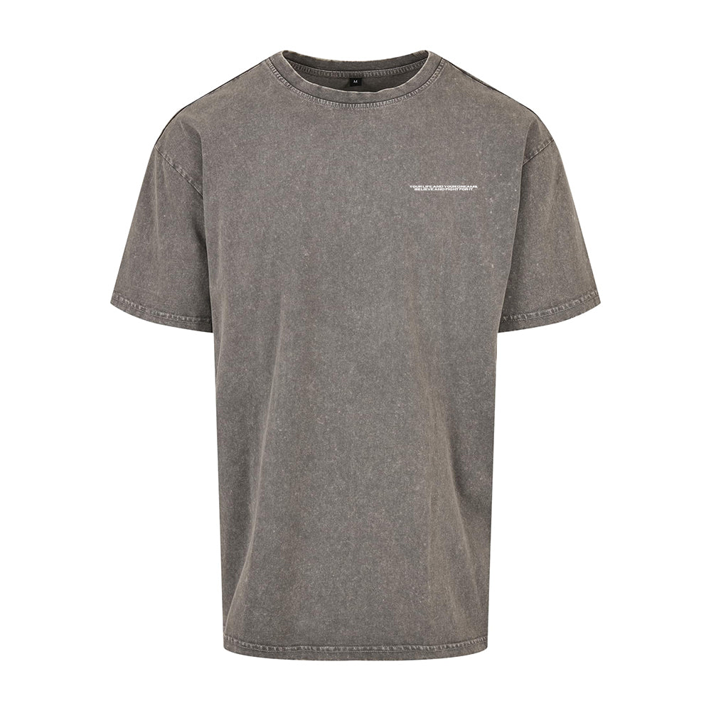 DBF Signature Washed Oversized Shirt Asphalt