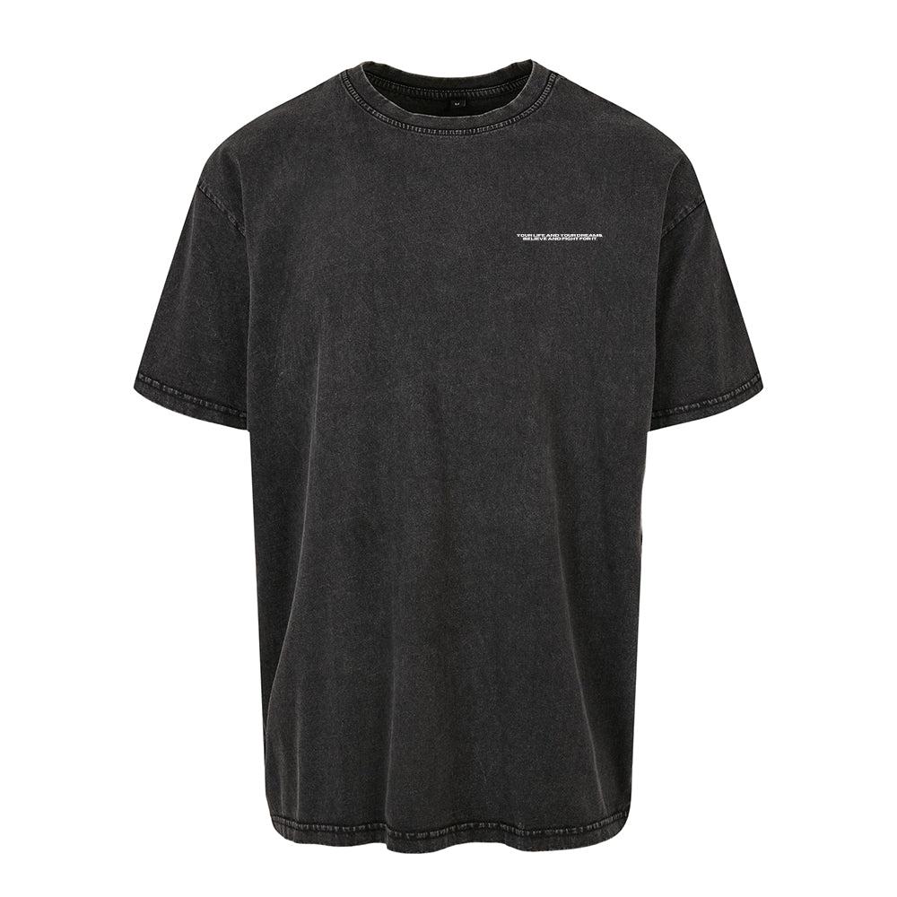 DBF Signature Washed Oversized Shirt Black