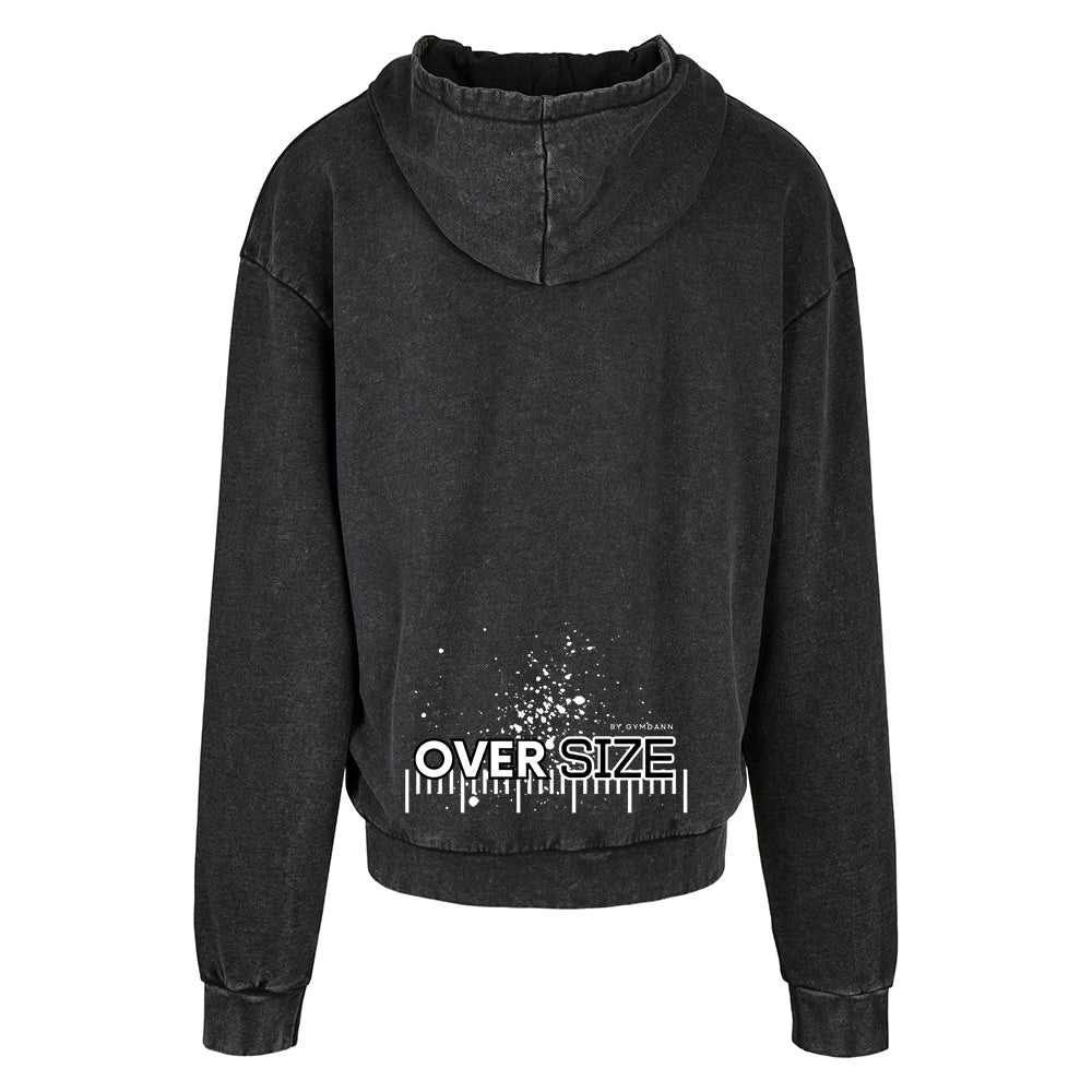 OVERSIZE Hoodie Washed Black