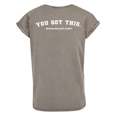 DBF Women You Got This Washed Shirt Asphalt